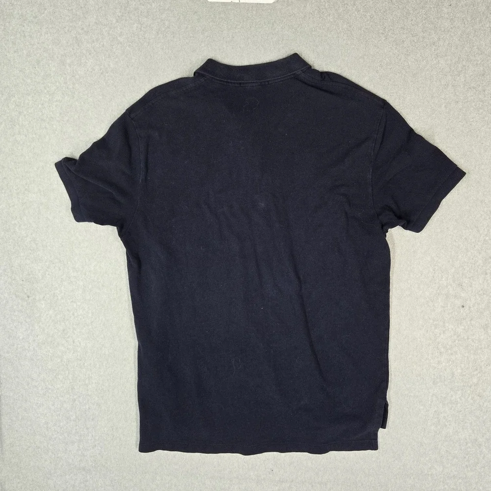 VINTAGE Polo Ralph Lauren Men Polo XL Navy Embroidered Logo Short Sleeve READ